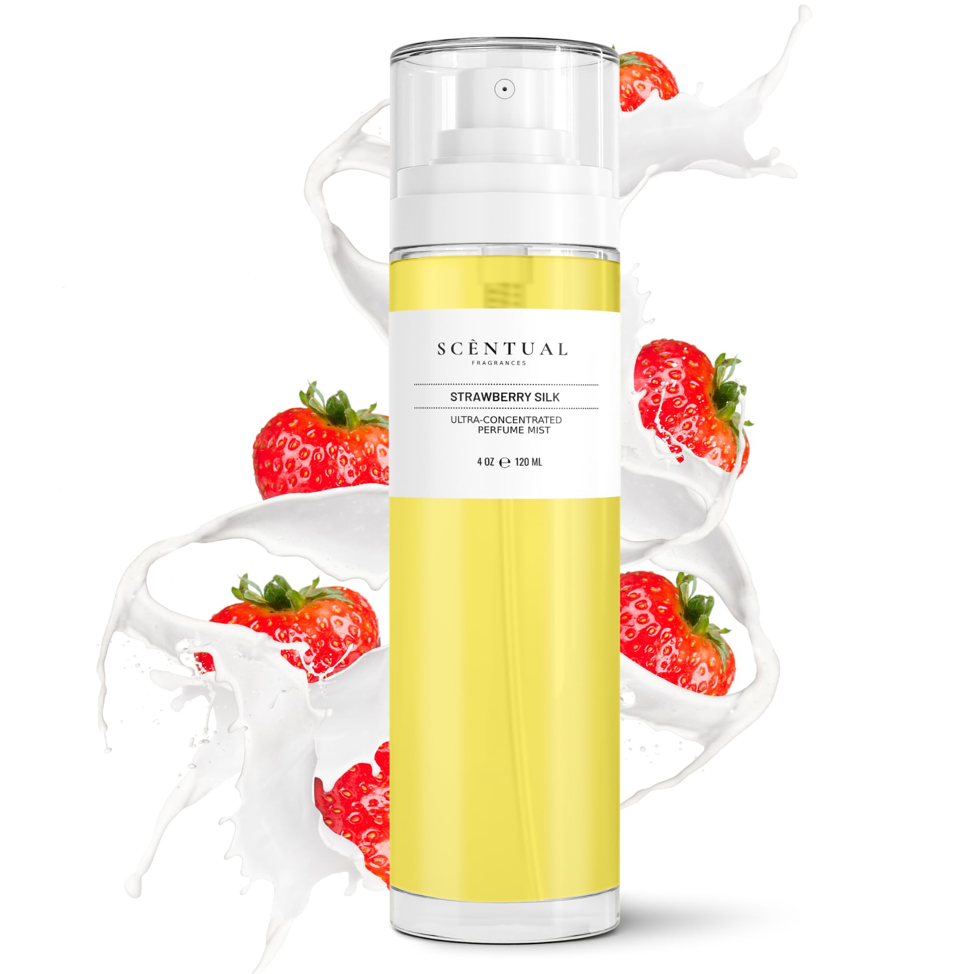 Ultra-Concentrated Hair & Body Perfume Mist, Long Lasting Women's Fragrance, Gourmand Perfumes for Women, Vegan and Cruelty Free (Strawberry Silk)