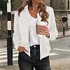 Yaoeye Chaqueta Bomber para Mujer 2026, Texturizada, Ligera, con Cremallera, Cuello Alto, Abrigo Casual de Otoño, Prenda Exterior de Moda 3