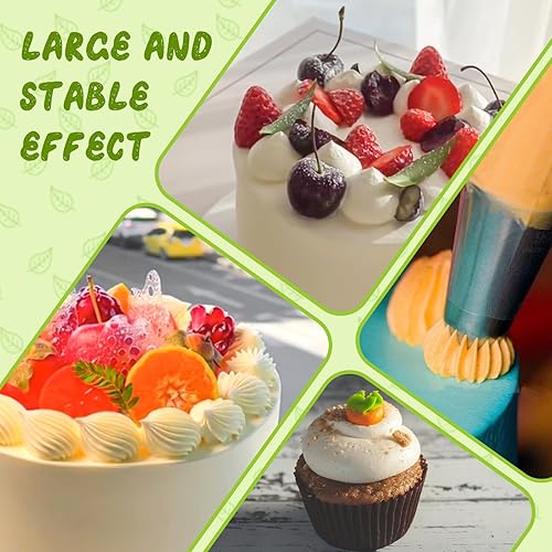 Miniatura 5 de Suuker Juego de puntas de tubería extra grandes (F02 F06 9 pies R22L), punta redonda de acero inoxidable, puntas de tubería grandes cuadradas de