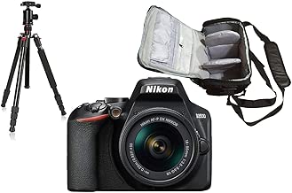 D3500 DSLR Camera with AF-P 18-55mm VR Lens Black with KamKorda Professional Camera Bag Advanced Camera Tripod D3500 DSLR Camera with AF-P 18-55mm VR Lens Black with KamKorda Professional Camera Bag Advanced Camera Tripod