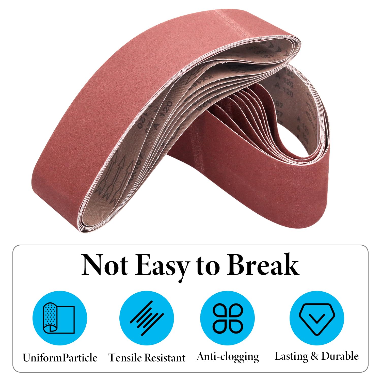 4 correas de lijado de 36, correa de lijado de óxido de aluminio de grano 120 para lijadora de banda, correa de lijadora de banda 4 x 36 para carpintería, paquete de 15 (4 x 36 pulgadas, grano 120)