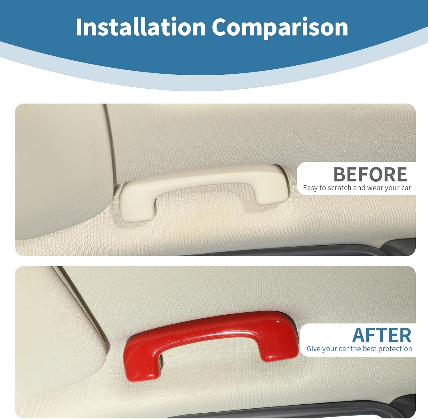 for Durango Roof Grab Handle Cover Trim for Dodge Durango 2011-Present Red Interior Accessories 1pc