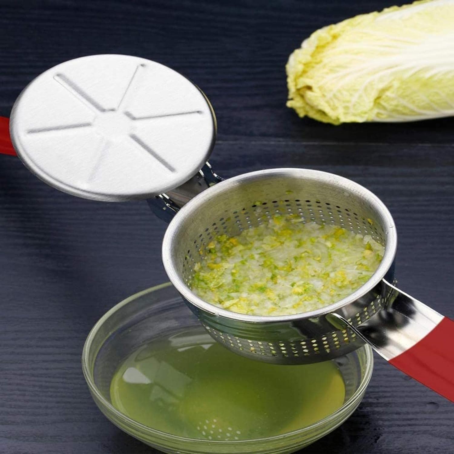 Amazon | 【ステンレス製】家庭用野菜絞り器 圧力式脱水機｜餃子作り