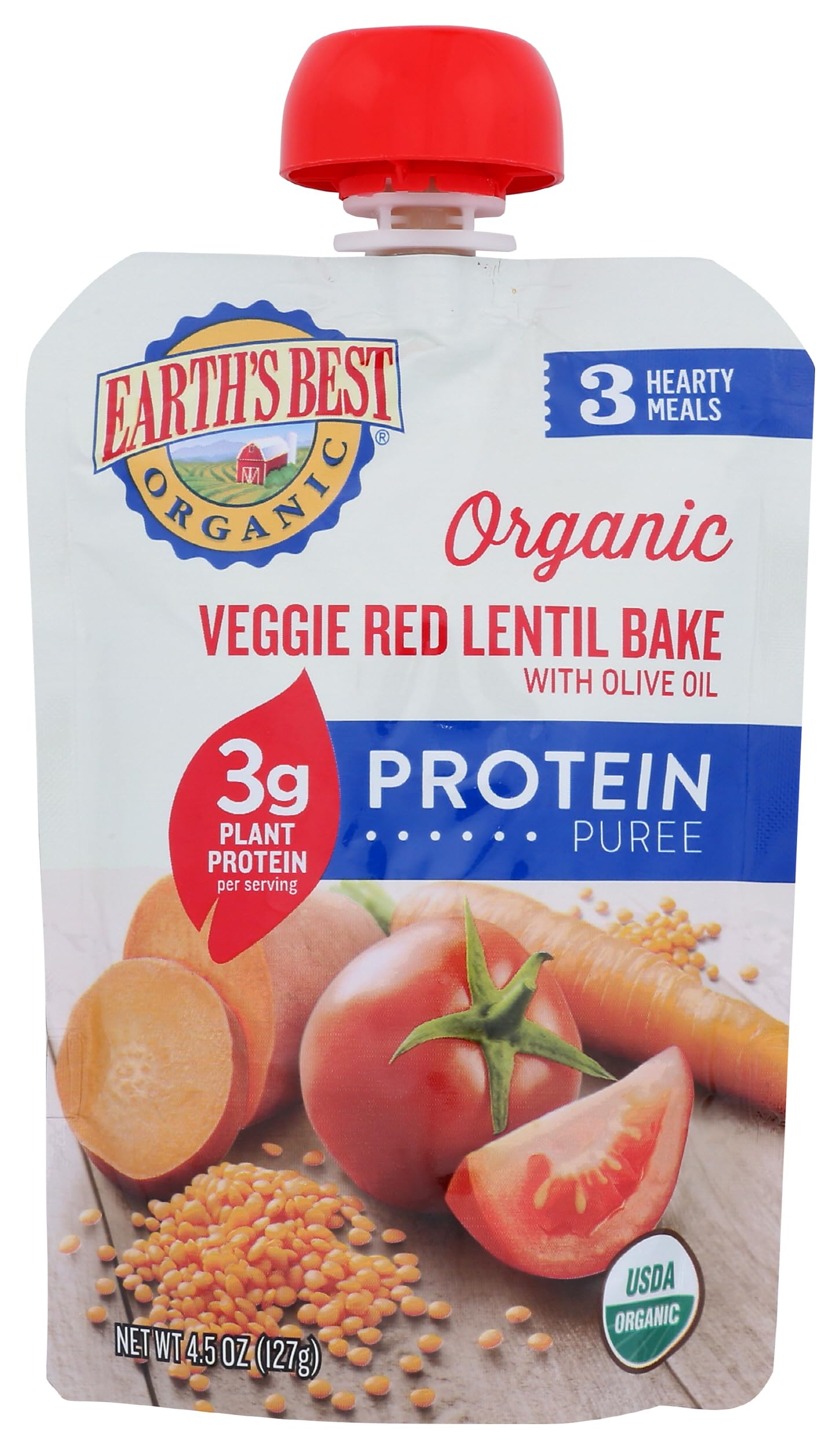 Earth's Best Organic Veggie Red Lentil Bake Puree, 4.5 OZ