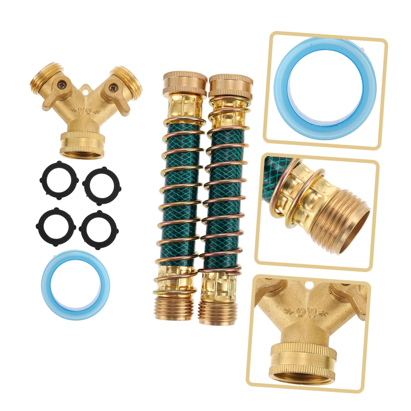 Raccord Y Cuivre pour Tuyau Arrosage Jardin Connecteur Double Voies Résistant Corrosion Installation Facile Adapté Arrosage Automatique Lavage Voiture et Pelouse