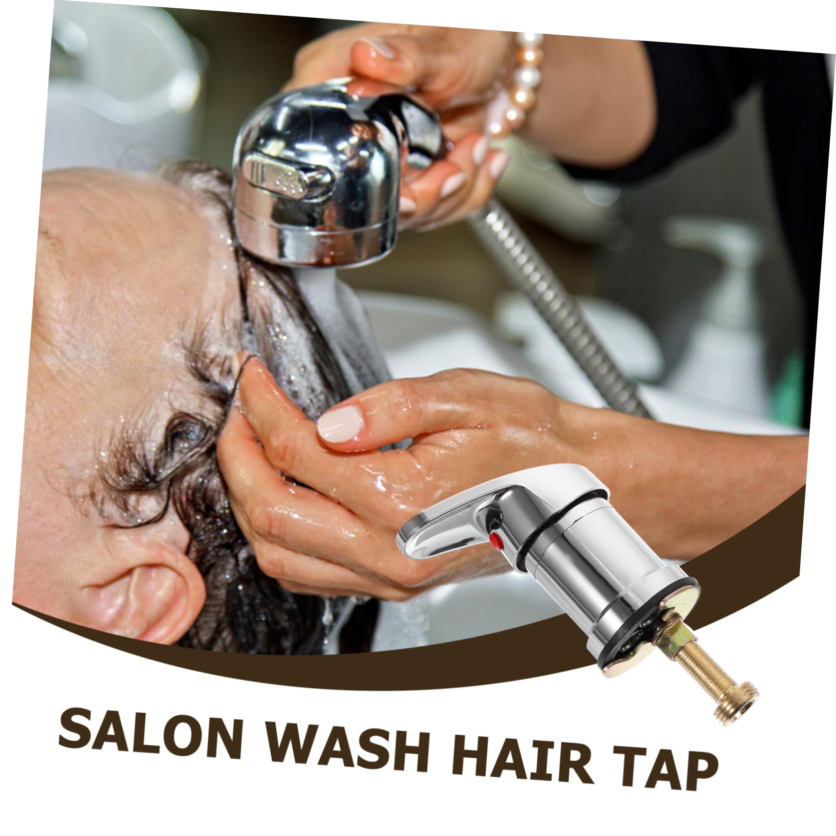 2 Pezzi Rubinetto Miscelatore Professionale per Lavaggio Rubinetto per Ciotola Shampoo Design Elegante e Facile Utilizzo Adatto per Lettini e Lavabi da Parrucchiere Materiale