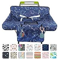 Vista 7 de Funda negra para carrito de compras para bebé, funda para silla alta 2 en 1, con arnés de seguridad, multifuncional, patrón de perro, fundas