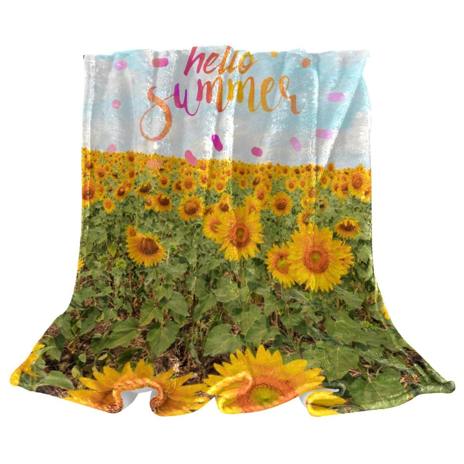 Couvre-lit TBOUOBT imprimé tournesols pour lit d'enfant et ado