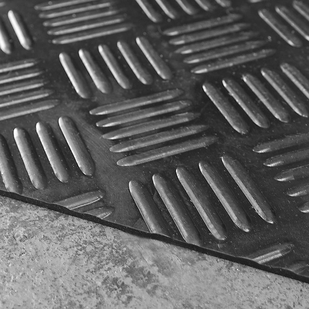 emmevi Alfombra de goma aislante antideslizante para cubrir el suelo, de chapa resistente, 100 x 500 cm