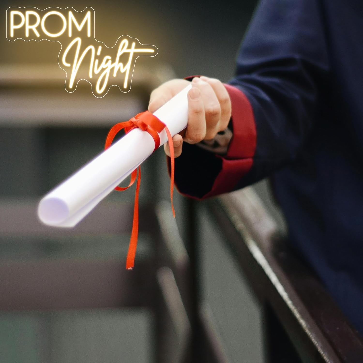 PROM night Neon Signs for Wall Decor, 15.7 * 9.5 inches Led Light Sign for Congrat Grad Wedding Birthday Party Prom Home Room Shop Bar Wall Decoration, Graduation Christmas, INSNEnN