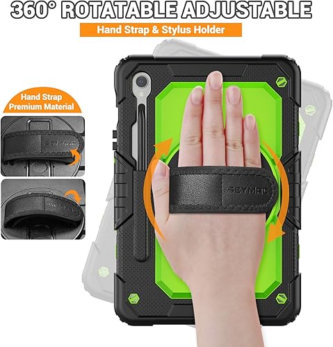 Miniatura 23 de SEYMAC Funda para Samsung Galaxy Tab S10 Lite/S10 FE/ S9 FE/ S9 5G (10.9''/11''), resistente a prueba de golpes con protector de pantalla, soporte