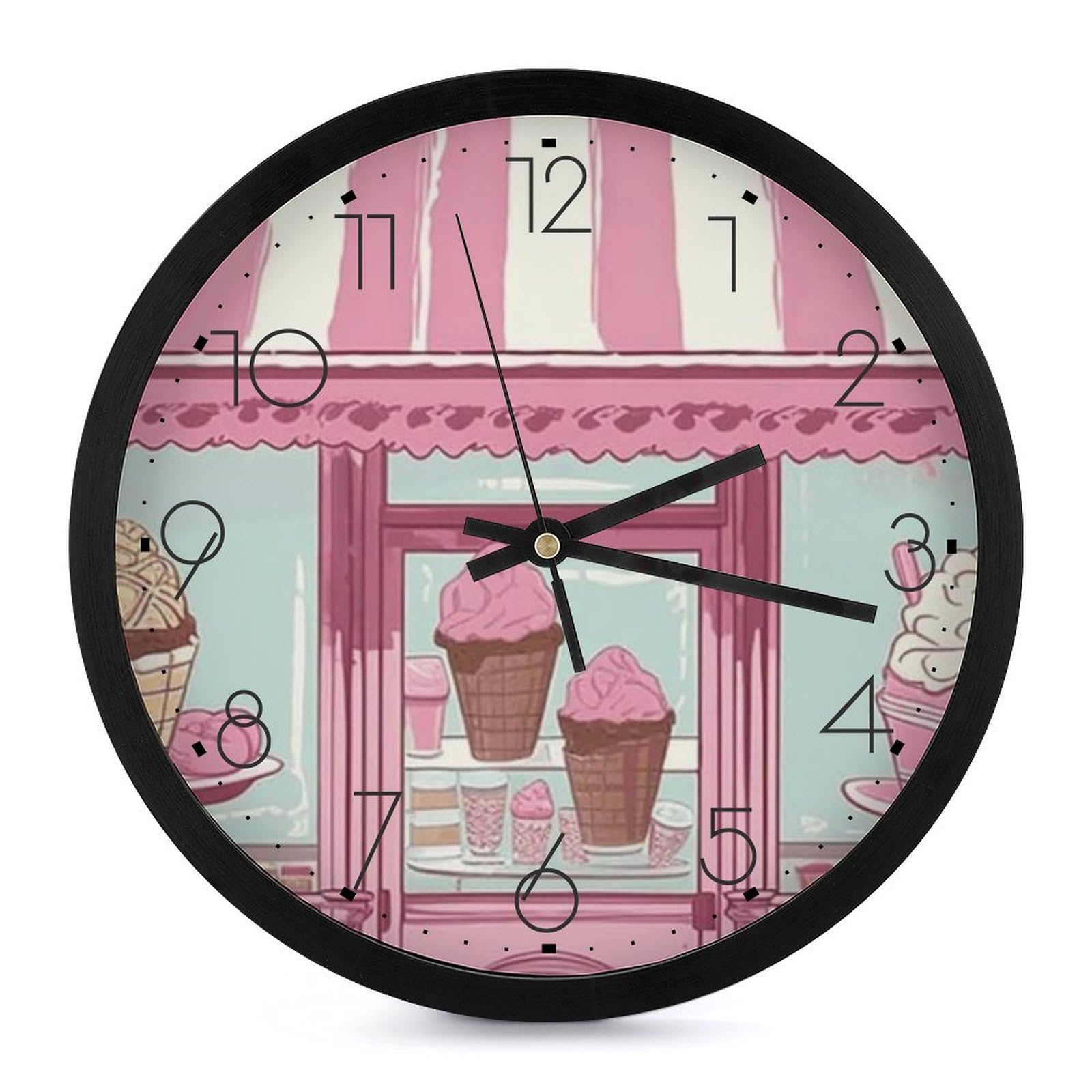 Horloge murale moderne et silencieuse à piles pour salon et bureau