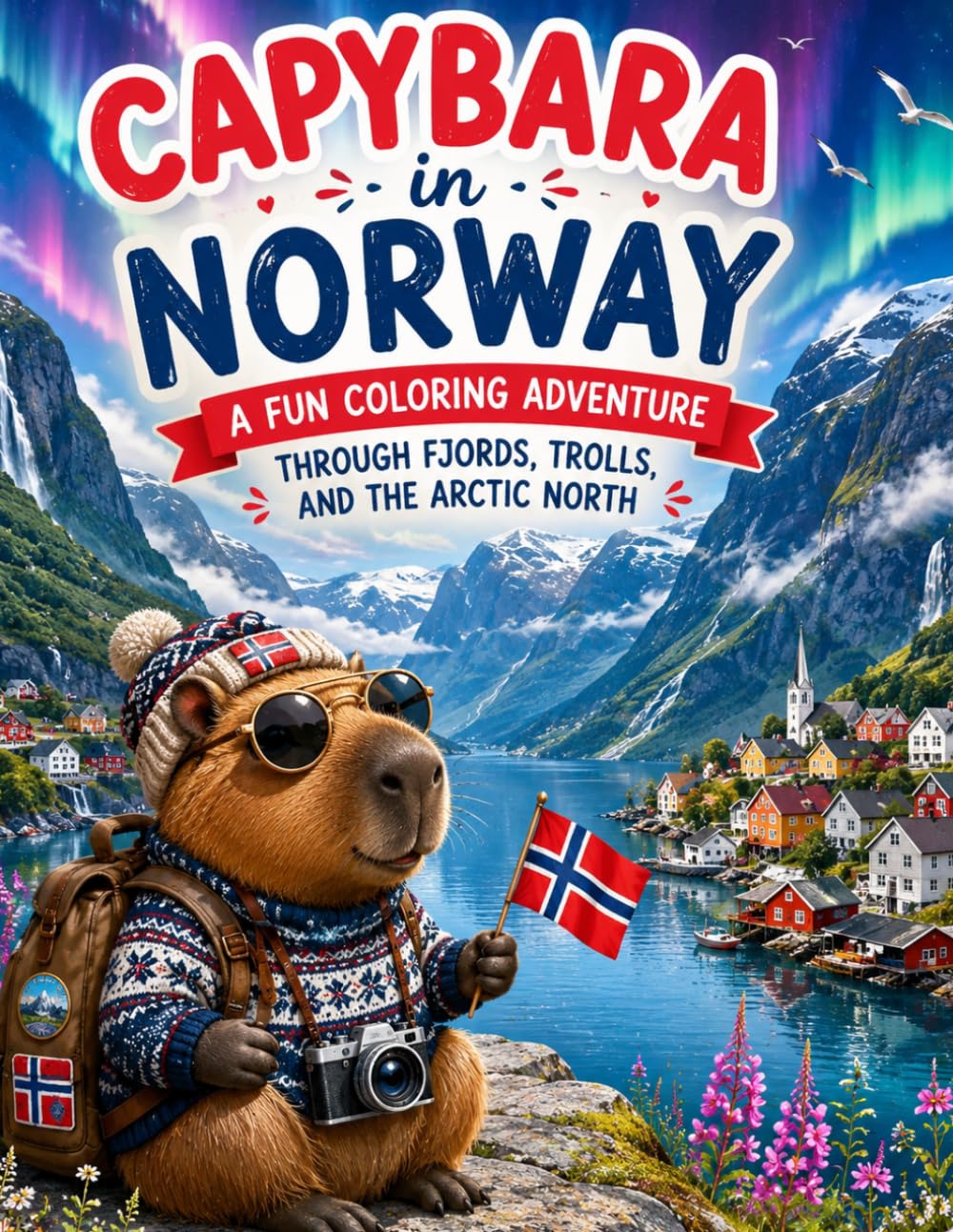 Capybara in Norway: A Fun Coloring Adventure Through Fjords and the Arctic North (Capybara Around the World)