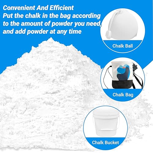 Miniatura 4 de Gym Chalk - Tiza suelta de 4.2 onzas de carbonato de magnesio en polvo de tiza para escalada, para roca, levantamiento de pesas, gimnasia, agarre