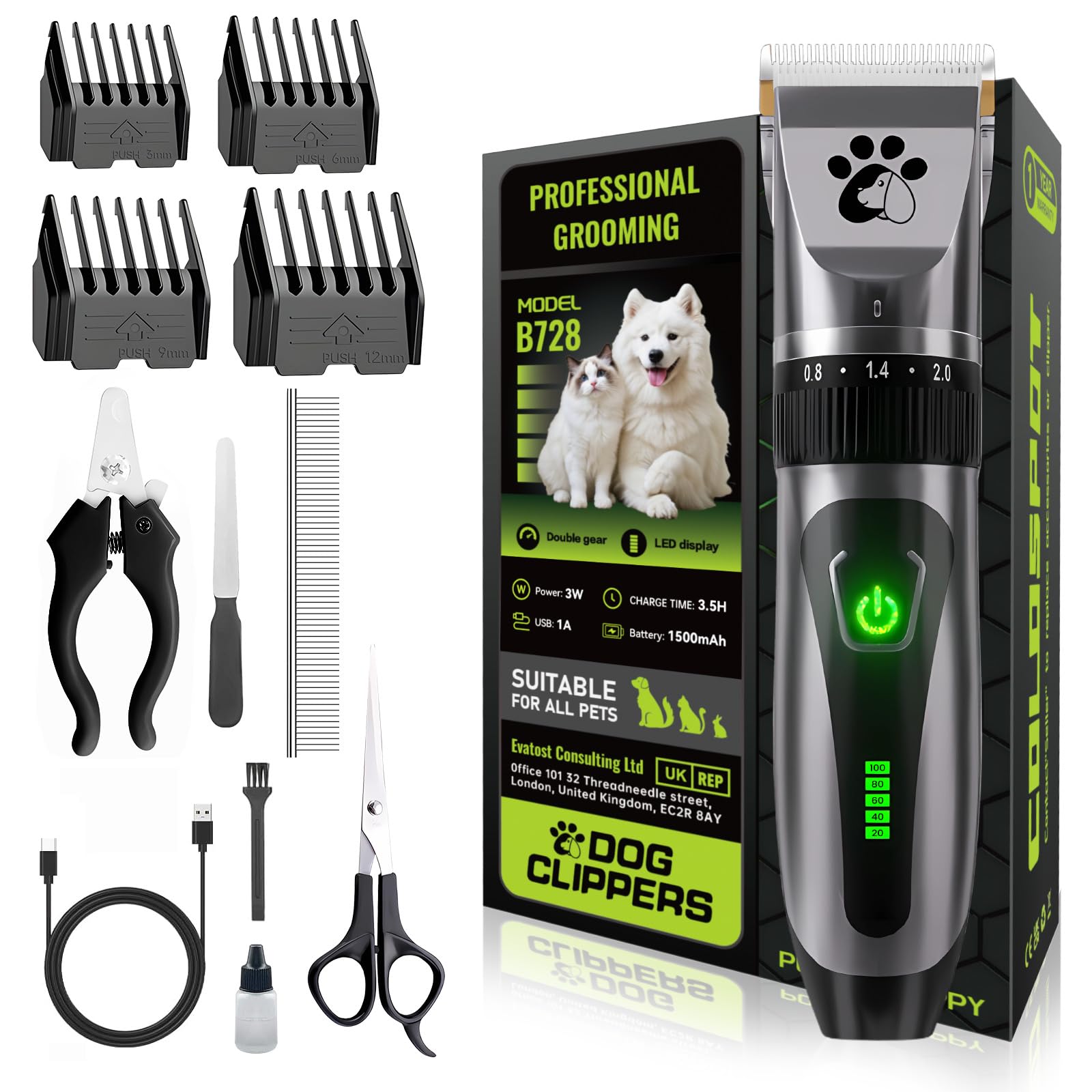 Dog Clippers Cordless