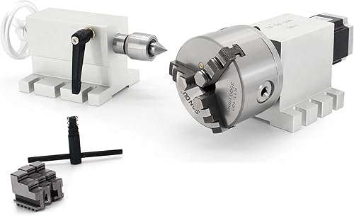 Mesa rotativa de 4 eje A eje giratorio Cuarto eje 3 mandíbulas Mandril reductor armónico sin espacio reductor motor paso a paso K11-3.937in cabeza