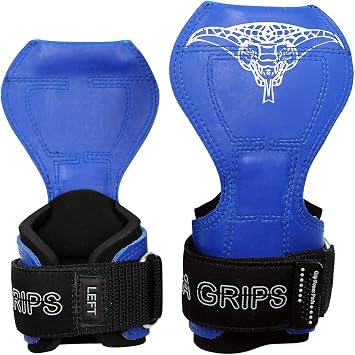 Cobra Grips Weight Lifting Gloves with Adjustable Neoprene Padded Wrist Wraps - Heavy Duty Alternative to Power Lifting Hooks for Deadlifts