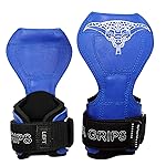 Cobra Grips PRO Weight Lifting Gloves Heavy Duty Straps Alternative Power Lifting Hooks Best for Deadlifts Adjustable Neoprene Padded Wrist Wraps Support Bodybuilding (FIT Blue Rubber)