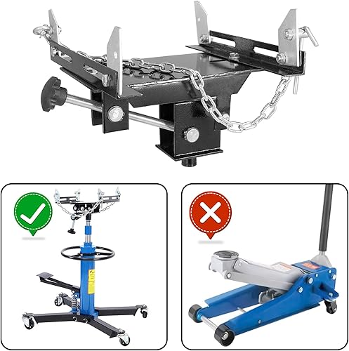 Miniatura 2 de Gato de piso, soporte para gato de piso con cadenas de seguridad, gato de piso de transmisión resistente, soportes de metal para gato, gato de piso