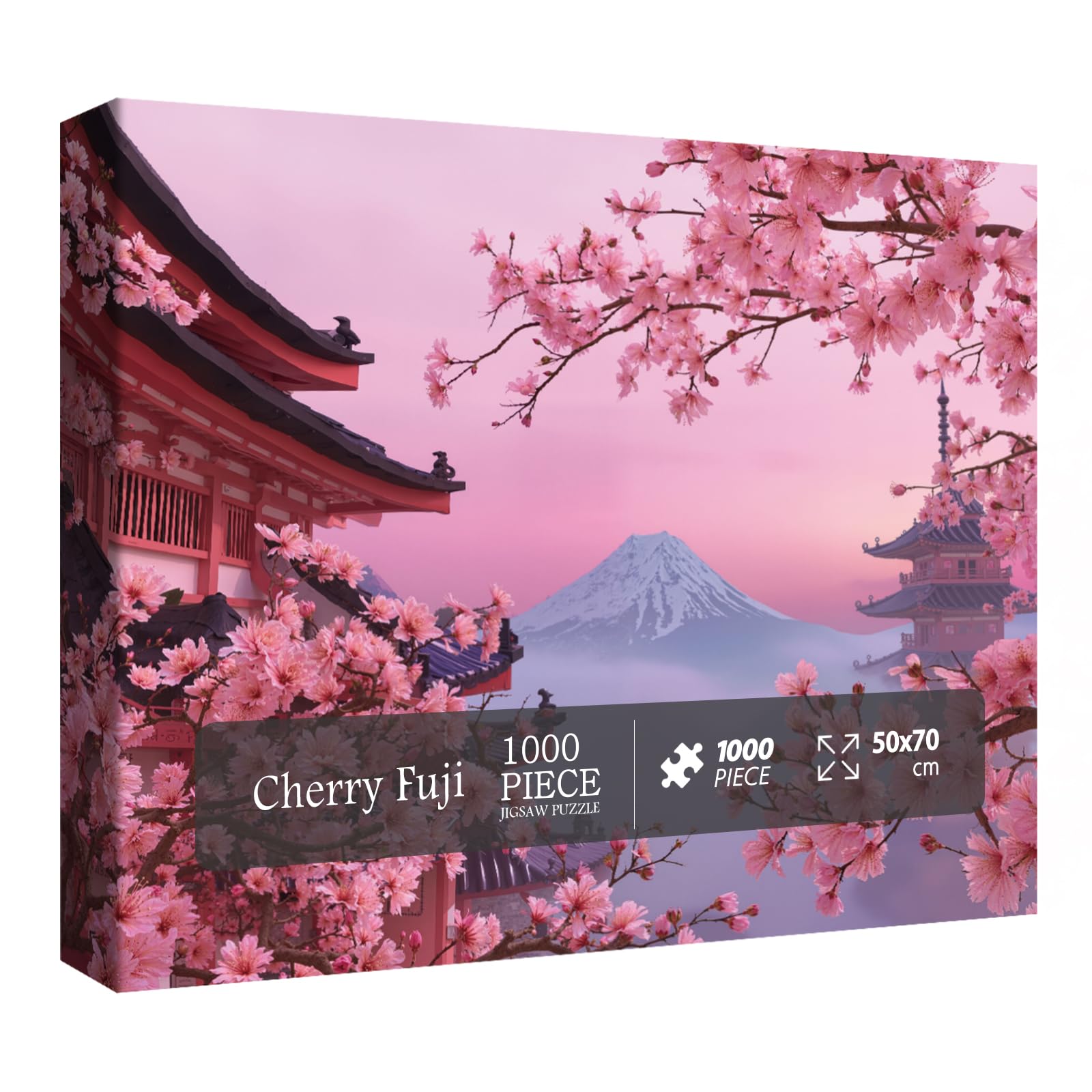 Puzzle De 1000 Piezas Del Monte Fuji – Tamaño 38x52 Cm, Con Póster Incluido Y Letras A-F En El Reverso Para Ayudar A Ordenar, Ideal Para Adultos Y Adolescentes Mayores De 14 Años