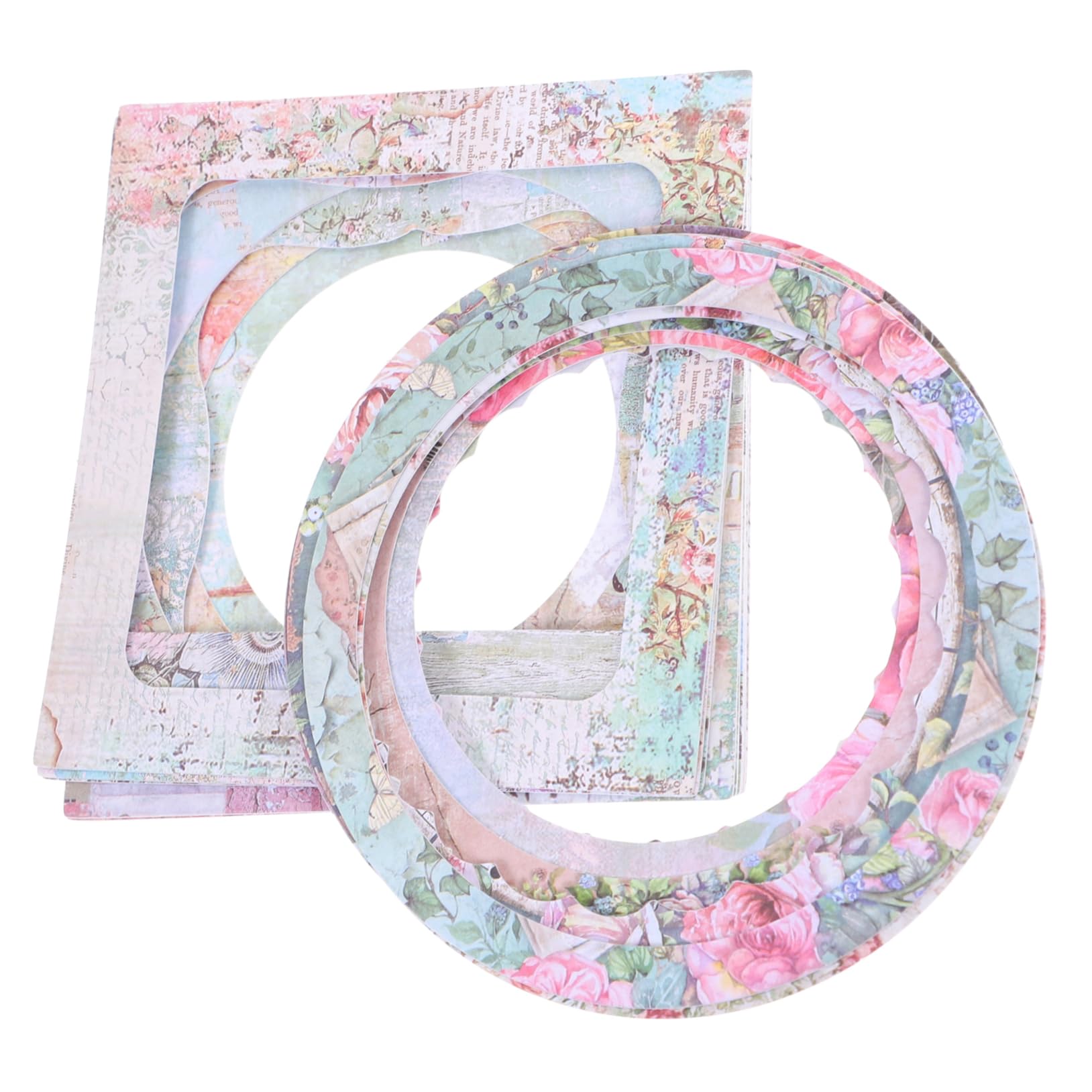 NUOBESTY 10sets Carta Decorativa per Scrapbook Materiale per Finestra Creativa per Album e Artigianato Manuale