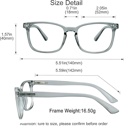 Miniatura 5 de Gafas de lectura bifocales, gafas de sol grises fotocromáticas, aumento 0.00+1.00 para hombresmujeres