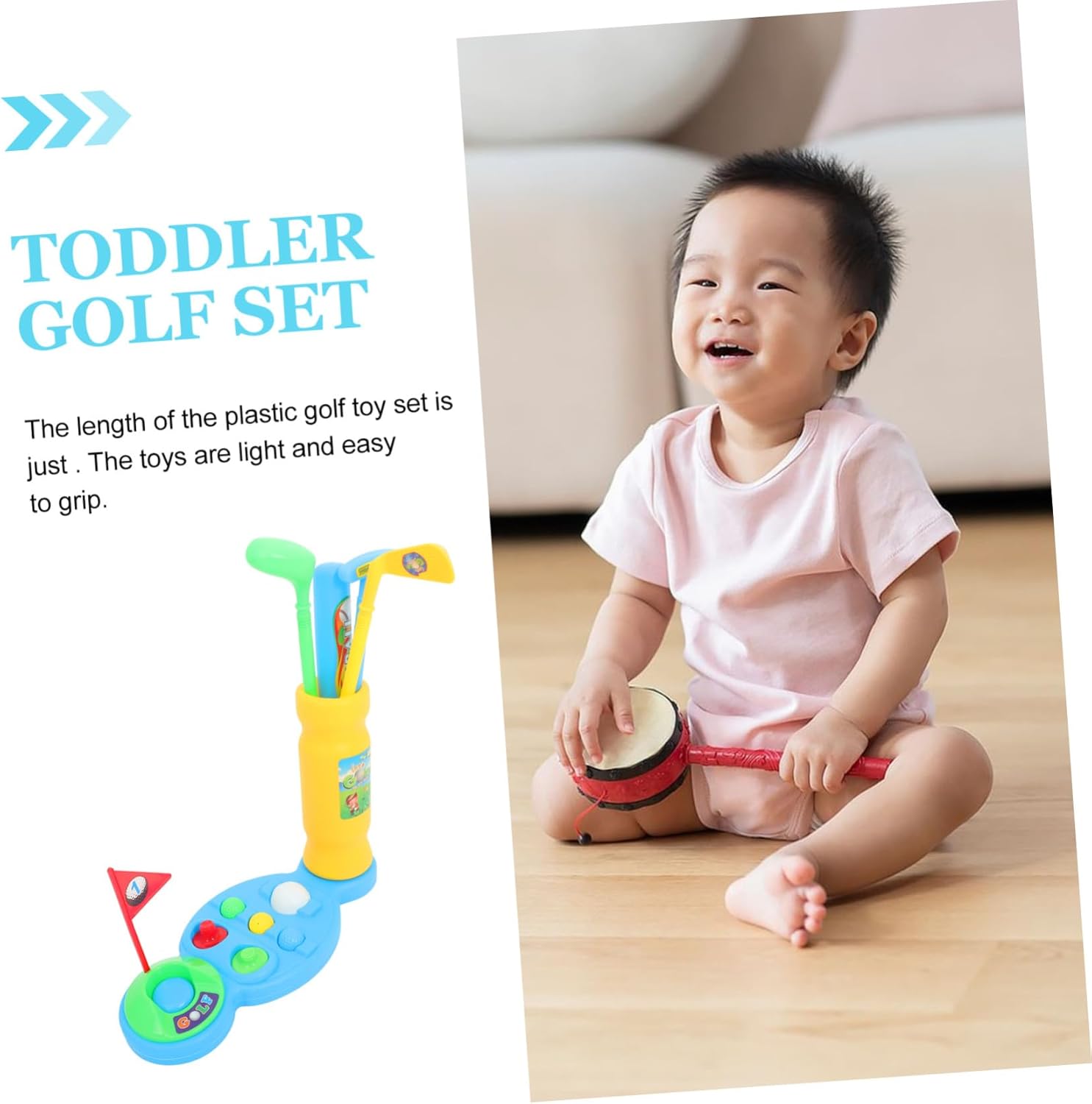 Golf Plastic Golf Clubs for Indoor Outdoor Sports Game Enhances Hand-Eye Coordination and Physical Development for Boys