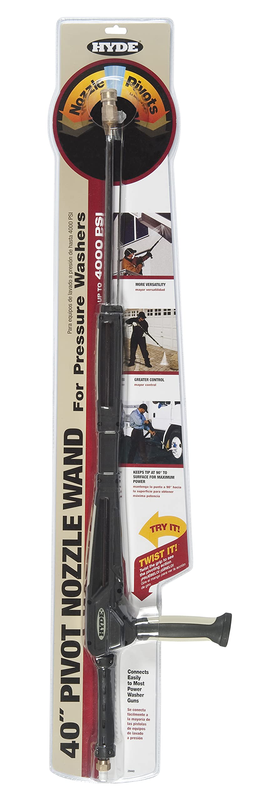 Buy Hyde 28440 40Inch Pivot Nozzle Universal Pressure Washer Wand Online at desertcartUAE