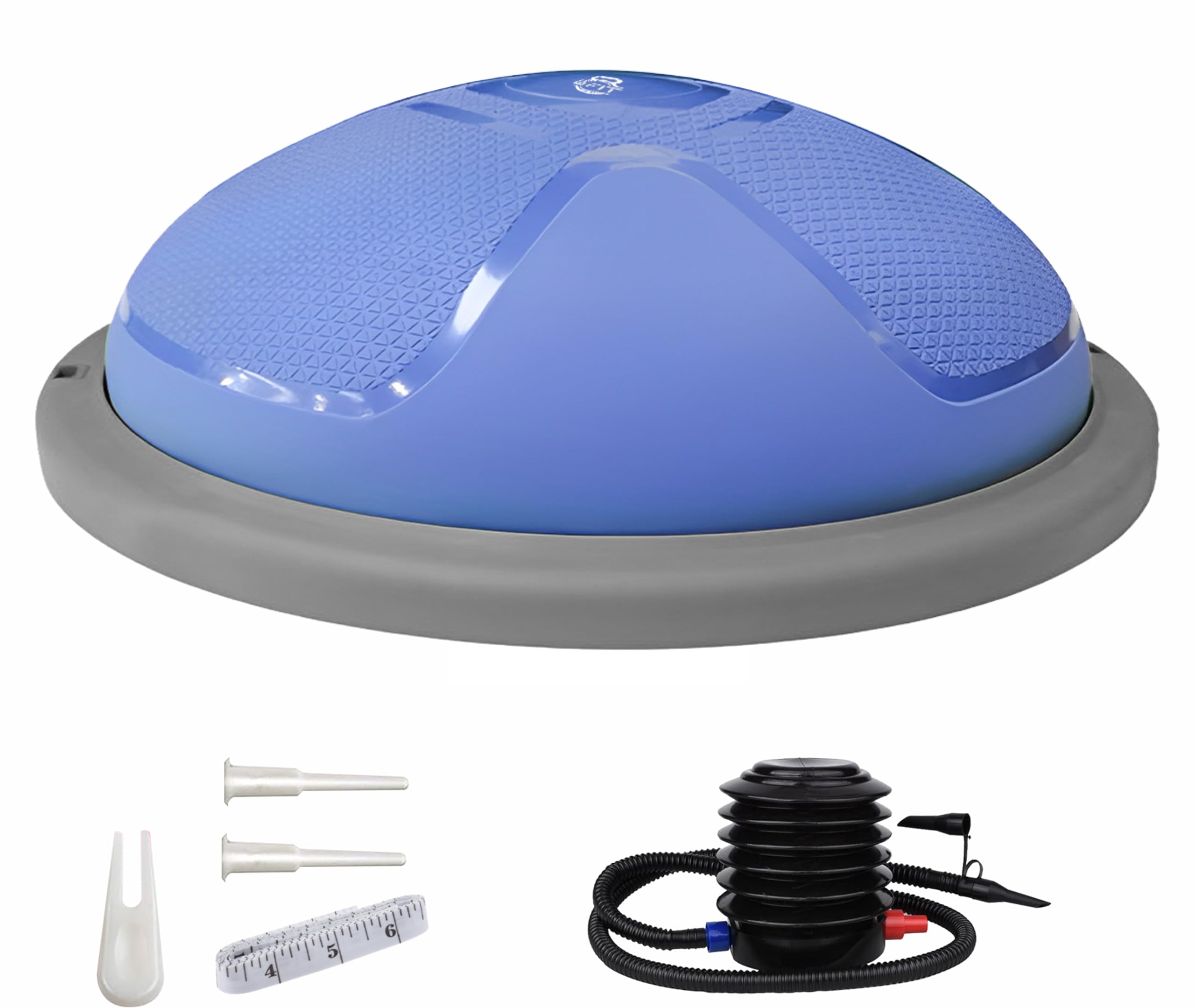 B FIT Balance Trainer Stability Half Ball with Pump - Improve Core and Ab Strength With Full Body Home Gym Workouts Or Fitness Training (Blue 45 Cm.)-image-24