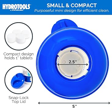SWIMLINE | Floating Pool Chlorine Tablet Dispenser | Mini Spa | 1 Tablets