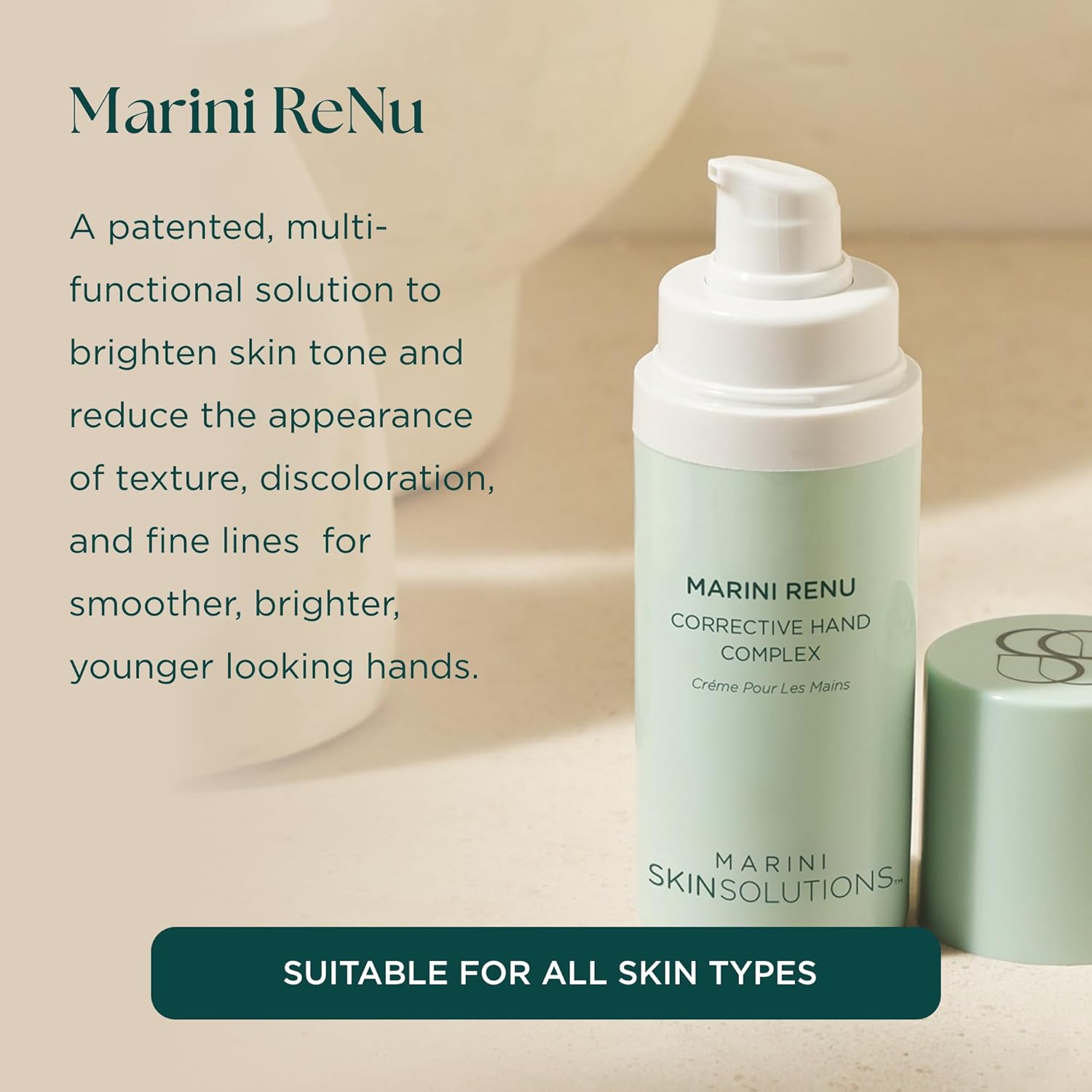Marini SkinSolutions ReNu - Corrective Hand Complex with Retinol & Vitamin C - Good for Texture, Discoloration, Fine Lines & Wrinkles - Cruelty Free - Made in the USA - 1 oz - Image 2