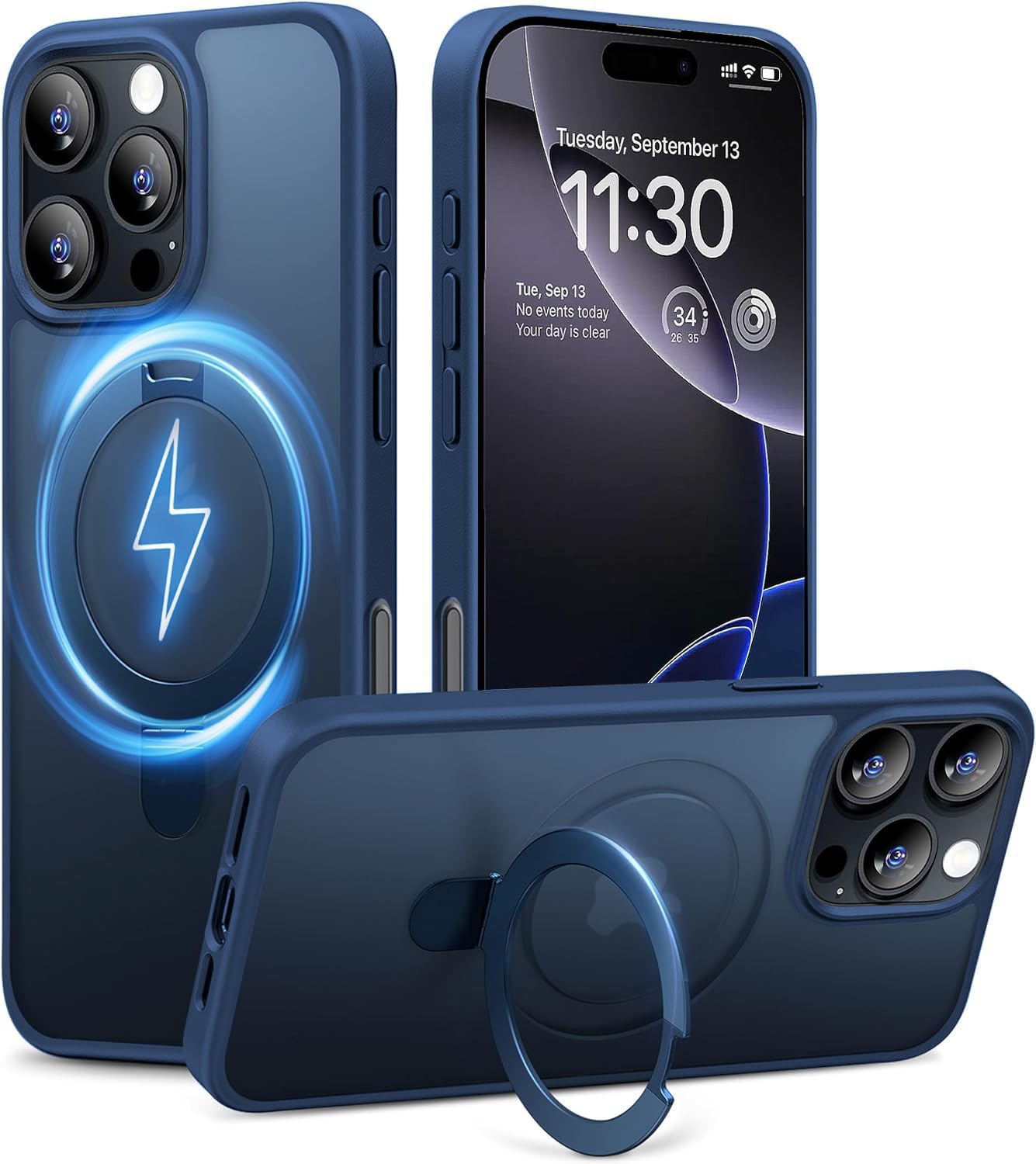 DIZORO iPhone 16 Plus Case with Magnetic Stand -14