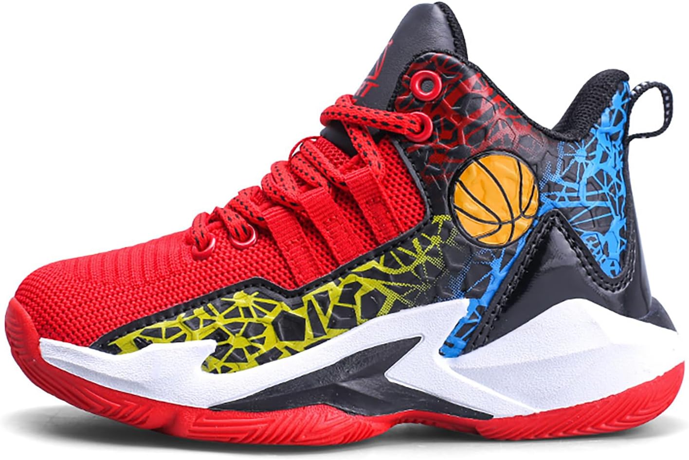 Kids Basketball Shoes High-top Sports Shoes Boys Sneakers Durable Lace-up Non-Slip Running Shoes Secure for Little Kids Big Kids - Image 4