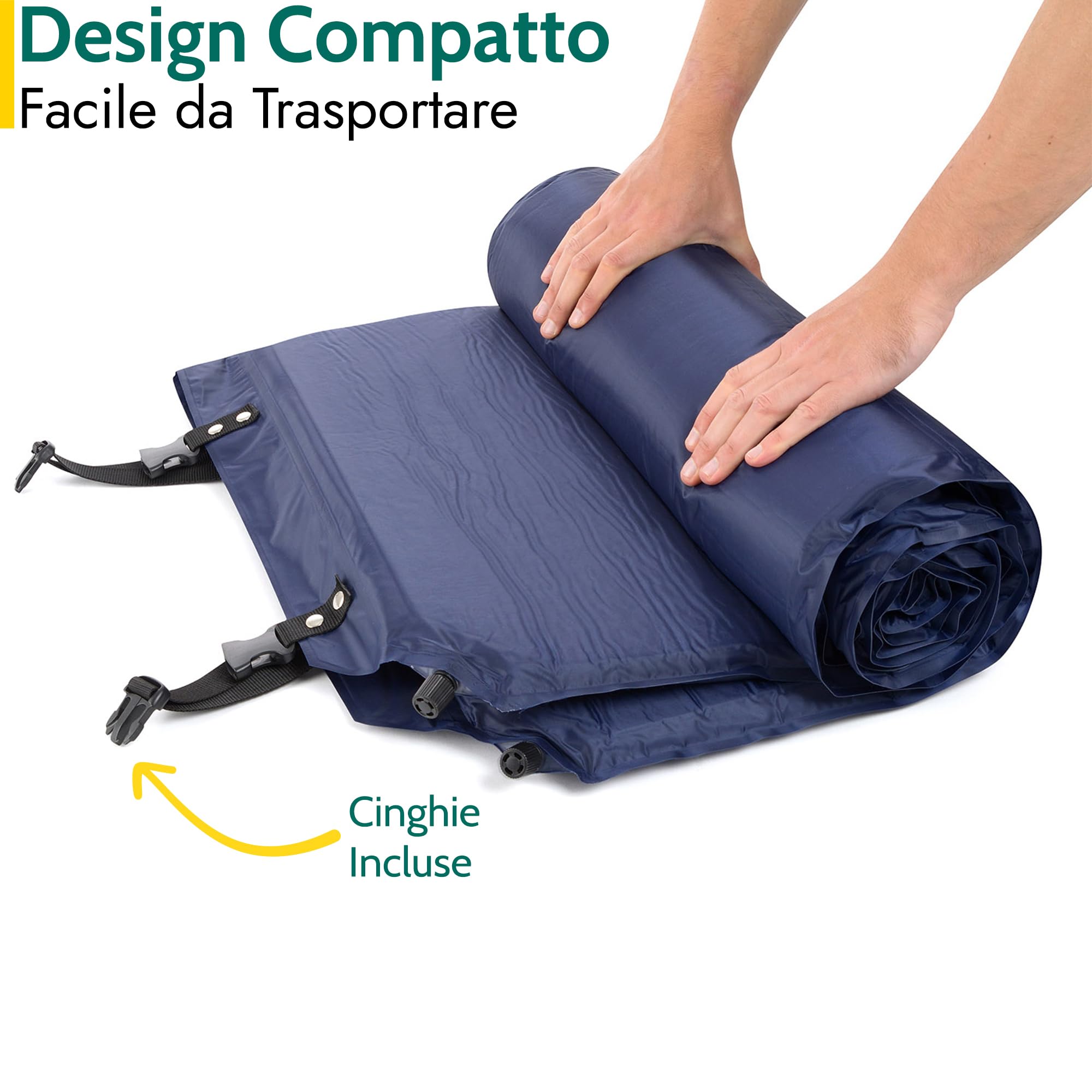Trail Materassino Gonfiabile da Campeggio Dippio, Materassino Autogonfiante in Memory Foam da 5 cm di Spessore, Materassino da Campeggio Leggero e con Borsa per Il Trasporto