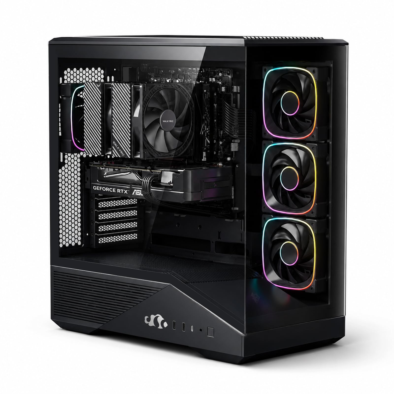 NIMO Gaming-Desktop, GeForce RTX-5060 8GB Intel i5-14400F(Up to 3.6GHz beat i7-11700) 32GB DDR5, 1TB SSD, 650W PSU, ARGB Fan x4, Win 11 Prebuilt PC for Business &amp; AI Creation Digital Nomads Streaming