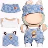 AICase for Labubu Clothes/for Labubu Outfits,Clothes Set for 17cm Lububu Doll,3 Piece Set Hat Clothing for LA BUBU, Boys and Girls Stylish Adorable Dolls Clothes Accessories (No Doll) (D_Style)
