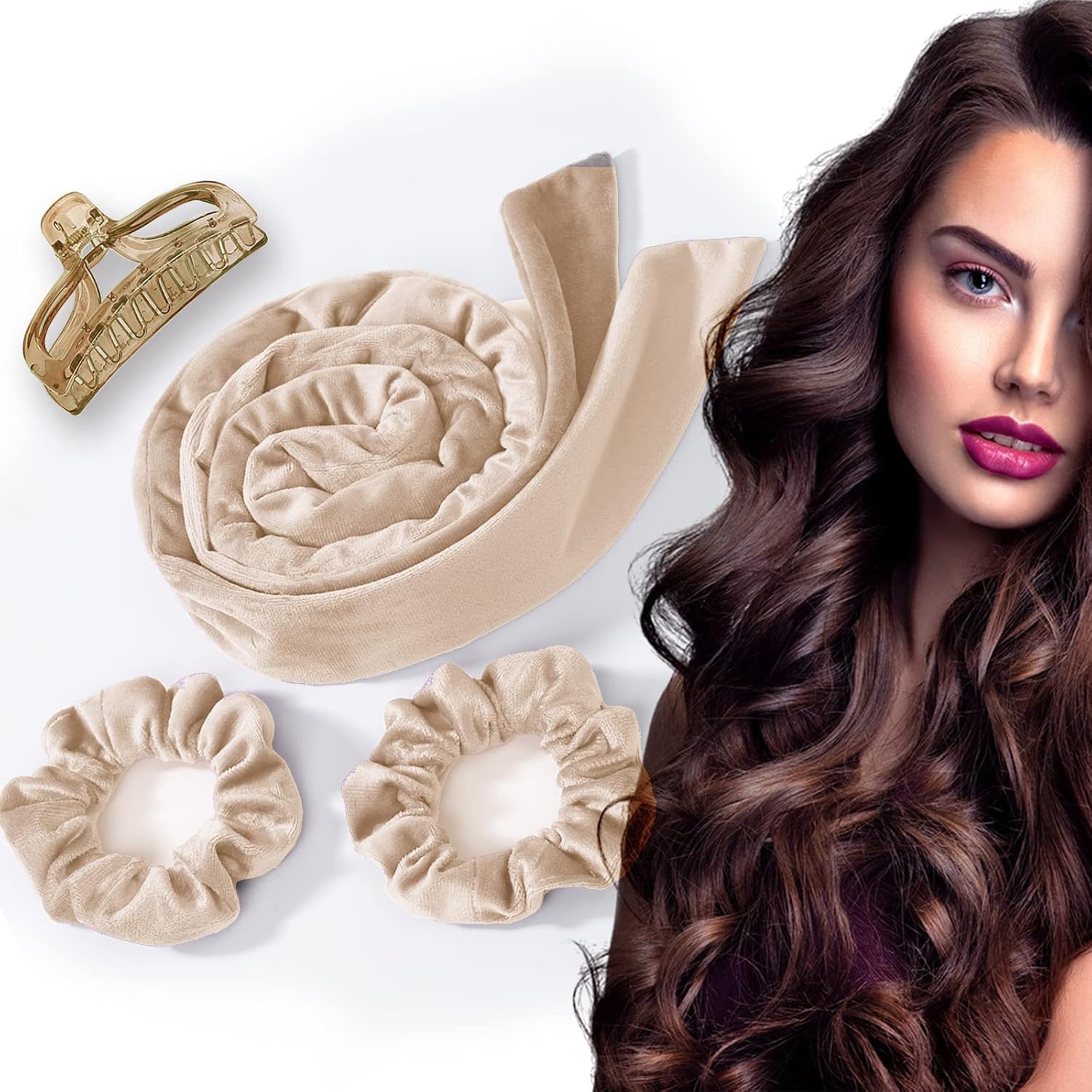 Heatless Curling Rod Headband, Heatless Curlers Headband, Heatless