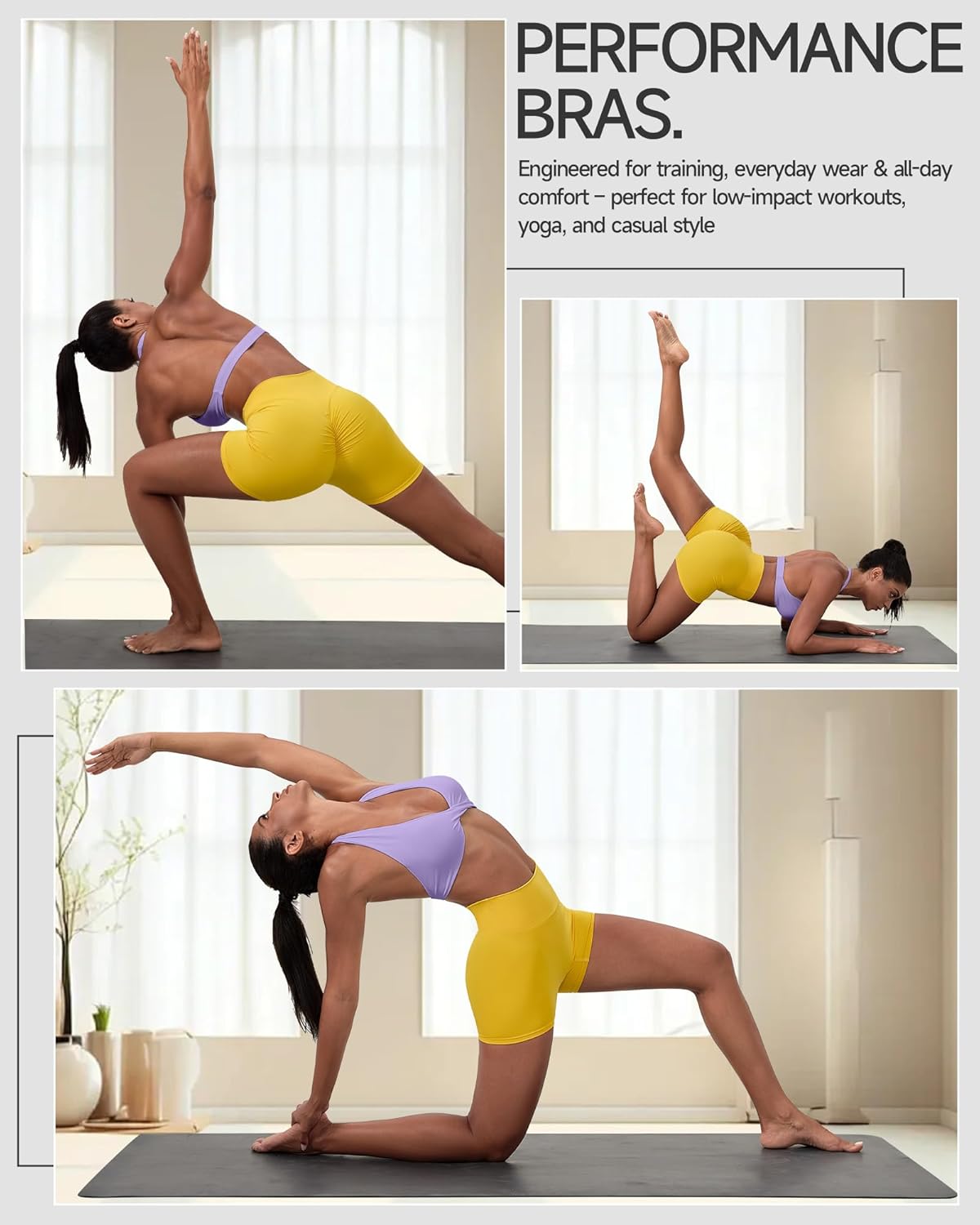 SPVISE Halter Sports Bras for Women Padded Yoga Bra Low Impact Gym Workout Bra Tank Open Back Twist Front V-Neck Everyday Bra - Image 5