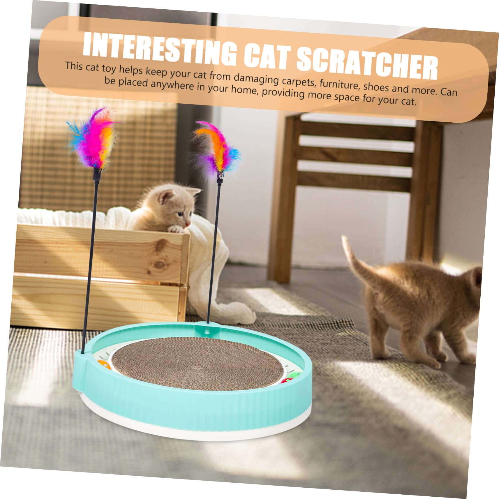 INOOMP Tablero Rascador Doméstico Artículos Suelo Rascador Reutilizable para Gatitos