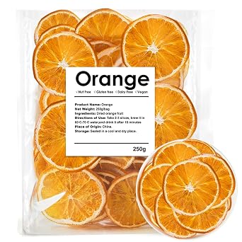 Dehydrated Dried Oranges For Cocktails, Dried Orange Slices 8.8oz/250g, No Sugar Added Fruit Tea