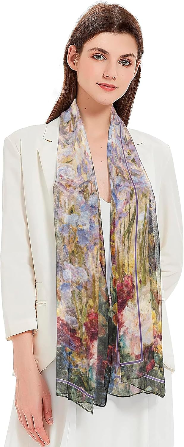 RainCaper Silky-soft Polyester Sheer Long Scarf Feels like Silk