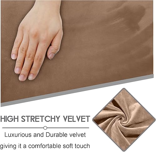 Miniatura 2 de ULTICOR Fundas de sofá reclinable seccional en forma de L de 7 piezas, fundas de terciopelo elásticas para sofá reclinable en forma de L, gruesas,