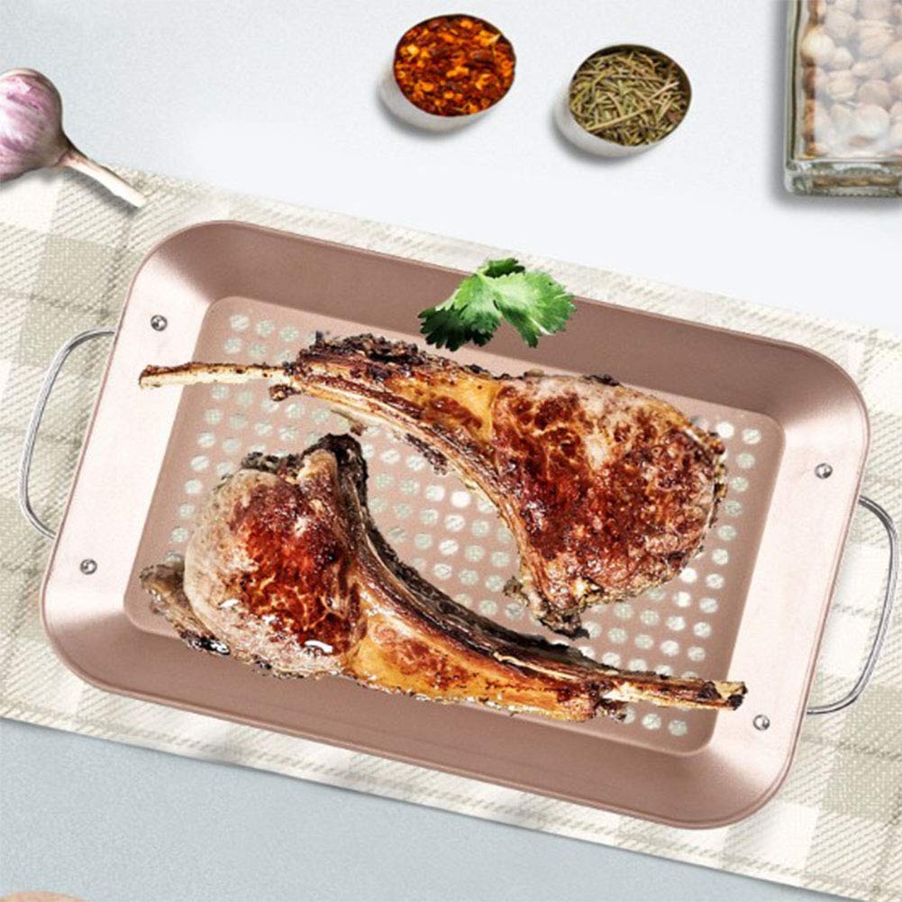 Canasta de Parrilla - Canasta de Verduras a La Parrilla, no Pegajosa Parrilla de Acero Inoxidable Wok, Cuadrada Con Manija Parrilla Parrilla Accesorios de Parrilla Herramientas Para Barbacoa