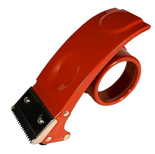 Dispensador de cinta de embalaje de acero resistente, para cinta de 2 pulgadas de ancho con núcleo de papel interior de 3 pulgadas, dispensador de