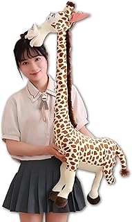 دمية على شكل زرافة للاطفال - رائعة ومحبوبة وامنة لجميع الاعمار، مصممة لاثارة الفرح والراحة والتعلم المرح في ديكور غرفة الاطفال ووقت النوم (مقاس L)