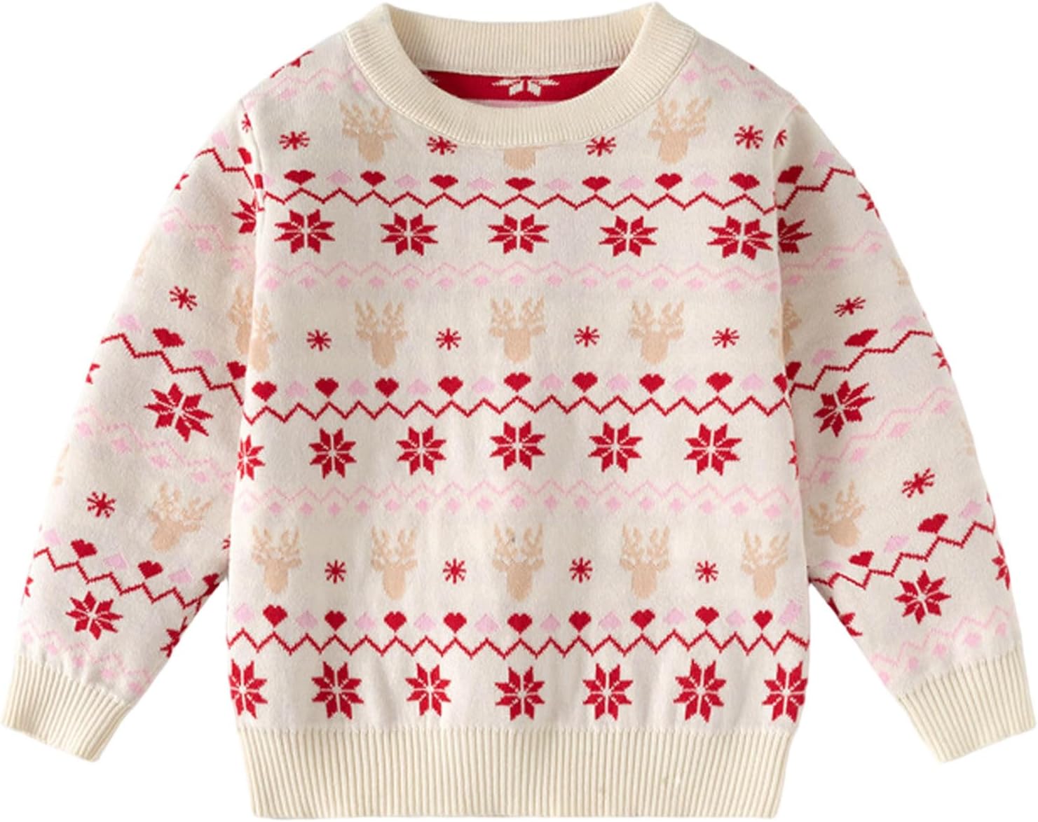 Baby Boy Girl Christmas Sweater Long Sleeve Crewneck Chunky Knit Sweater