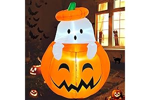 Buheco Halloween Inflatable Ghost Pumpkin Yard Decoration