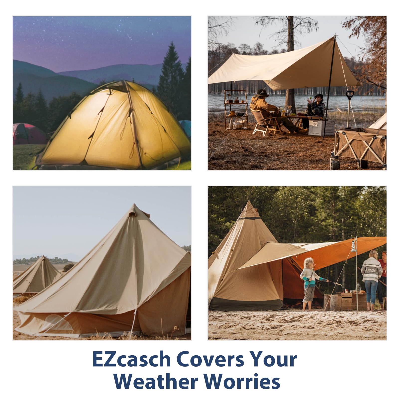 Amazon.co.jp: Ezcasch 20フィート x 30フィート キャンバスタープ 高