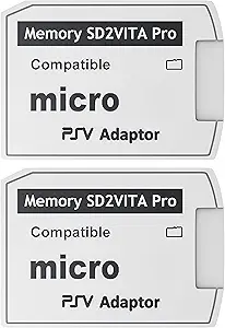 Skywin- SD2Vita PS Vita Memory Adapter, PS Vita SD Card Adapter Compatible with PS Vita 1000/2000 3.6 or PS VitaHENkaku System (2 Pack)