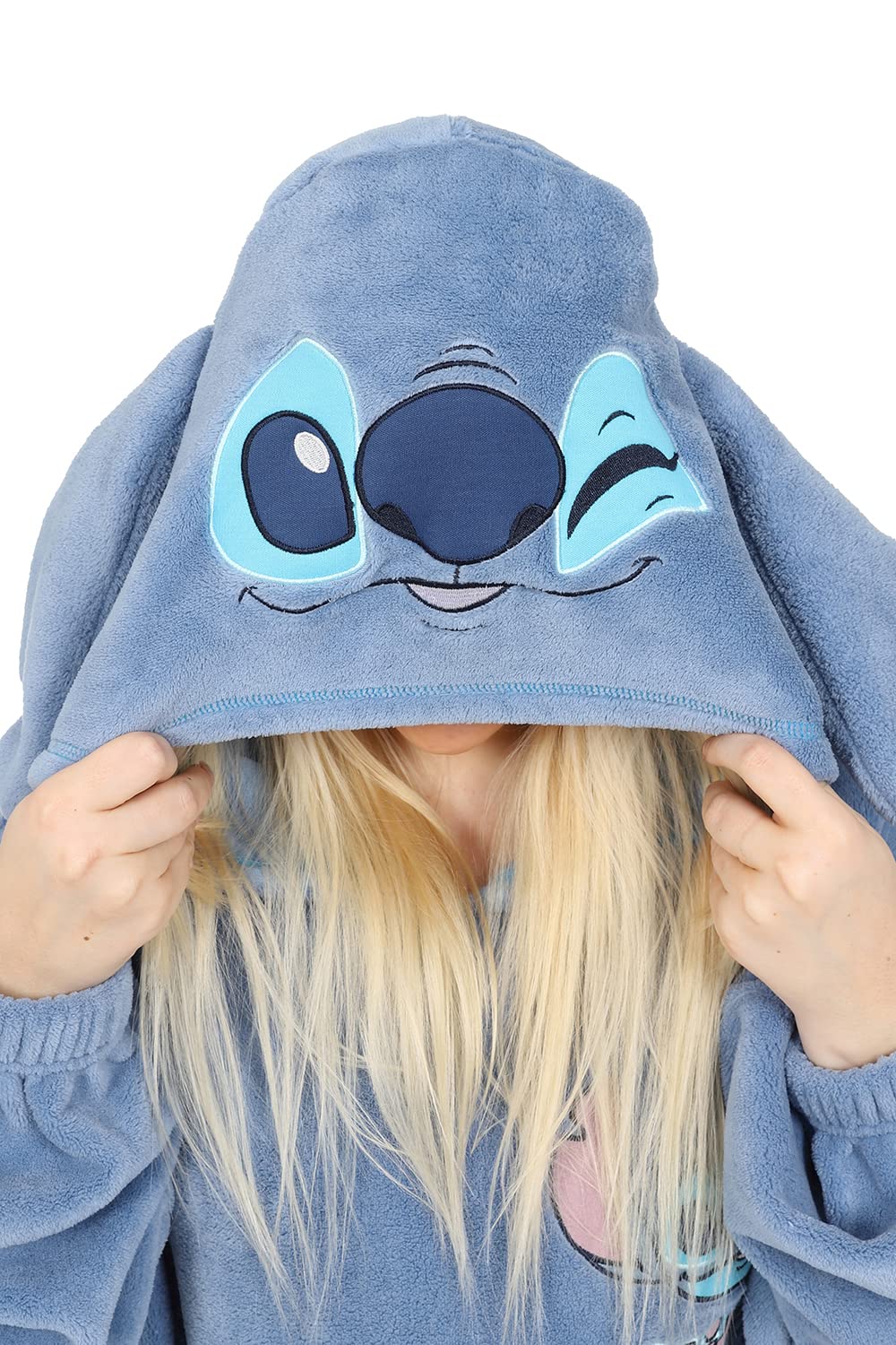 Disney Sudadera con capucha de forro polar para adultos y adolescentes, poncho de gran tamaño, talla única, regalos de puntada